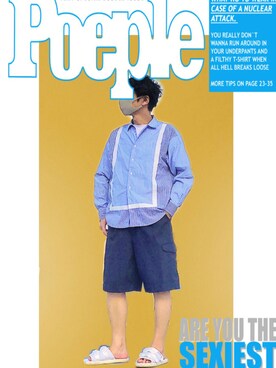 「EN ROUTE（アンルート）のアイテム（トップス）」を使った、HMさん（メンズ・175cm）の夏コーディネート