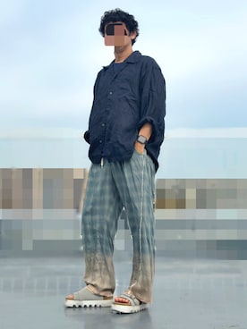 CAHLUMN/カウラム Belgium Linen Open Collar Shirt/ベルギー リネン