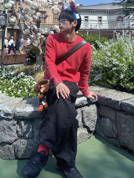 「junoah（ジュノア）のアイテム」を使った、らうさん（メンズ・167cm）の春コーディネート