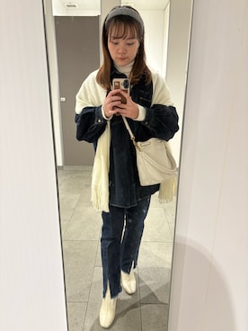 「LOWRYS FARM（ローリーズファーム）のストレッチヒールブーツ　851418（ブーツ）」を使った、MICHIEさん（レディース・150cm）の秋コーディネート