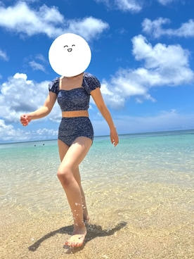 「アイテム（水着、ブルー系）」を使った、yk27さん（レディース・154cm）の夏コーディネート
