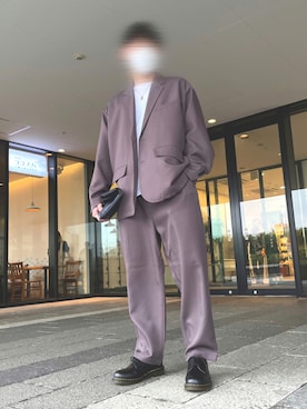 「秋トレンド2021」｜「アイテム（セットアップ）」を使った、たくみさん（メンズ・176cm）の秋コーディネート