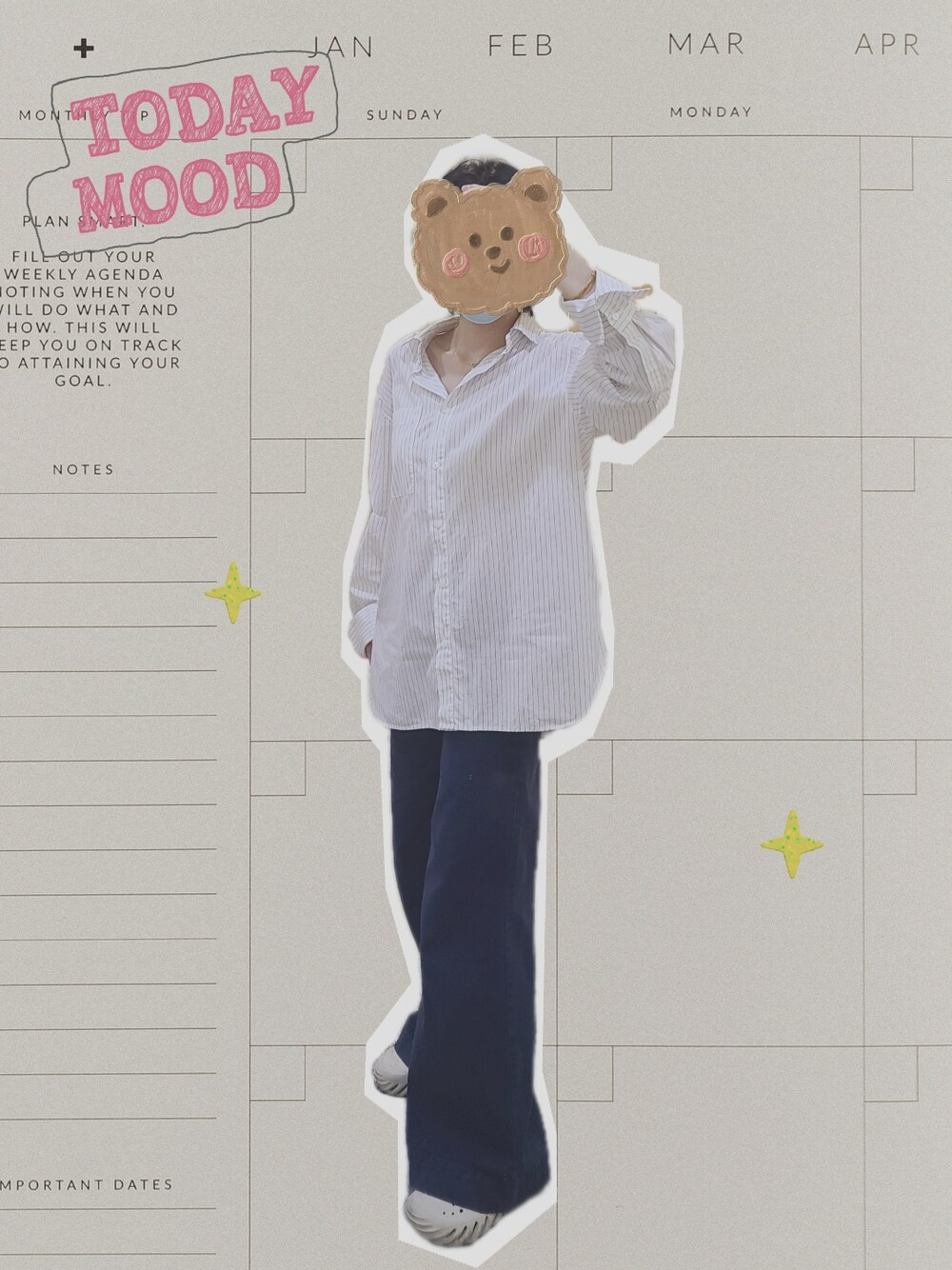 「ootd、街头搭配、休闲、牛仔裤、盐系风格、男友风、基础款」｜「东作西裁のアイテム（シャツ/ブラウス、ホワイト系）」を使った、权二さん（レディース・165cm）の秋コーディネートの1枚目の写真