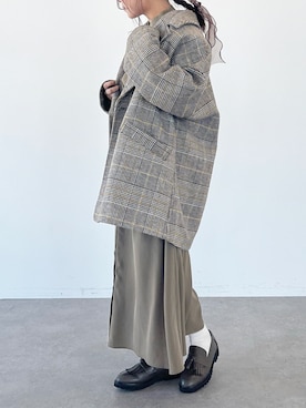 「SLURR（スラ―）のアイテム（その他アウター）」を使った、ふたわたりさん（レディース・150cm）の秋コーディネート