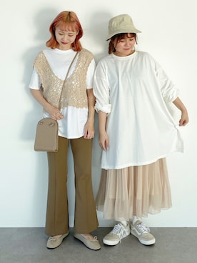 「ペアルック」｜ふたわたりさん（レディース・150cm）の夏コーディネート