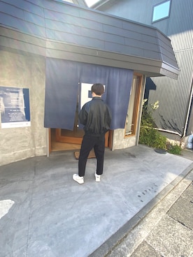 「united arrows」｜「アイテム（ライダースジャケット）」を使った、HOKUTOさん（メンズ・177cm）の冬コーディネート