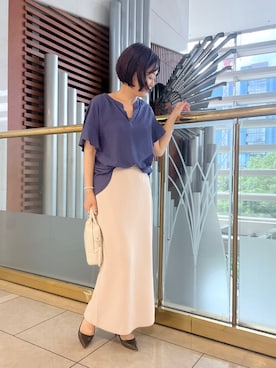 「オンオフ兼用」｜「アイテム（ブレスレット）」を使った、rd_mioさん（レディース・153cm）の夏コーディネート