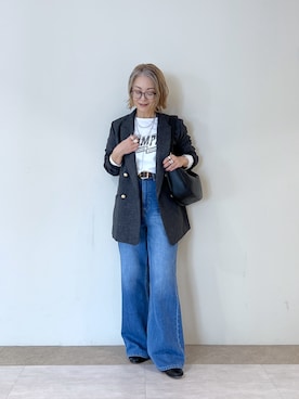 「アイテム（ブレスレット）」を使った、rd_mioさん（レディース・153cm）の秋コーディネート