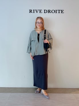 「骨格ストレート」｜「アイテム（ブルゾン）」を使った、rd_mioさん（レディース・153cm）の夏コーディネート