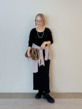 「アイテム（ハンドバッグ）」を使った、rd_mioさん（レディース・153cm）の秋コーディネート