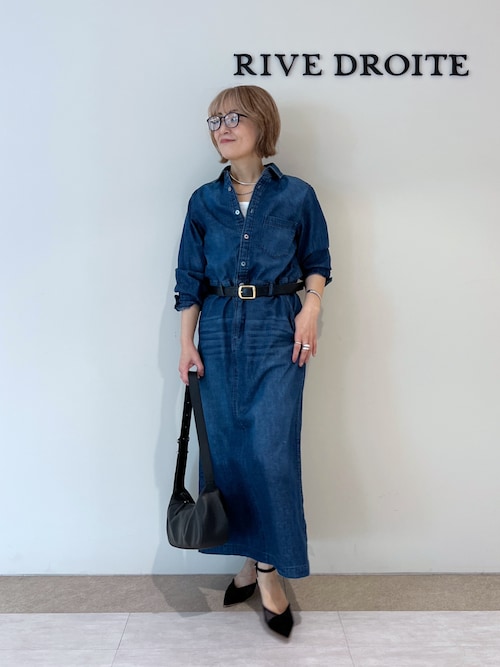 RIVE DROITE 【MONN×Yoshiiiiii】デニムシャツワンピース RIVE DROITE シャツワンピース 「MONN×Yoshiiiiii」デニムシャツ