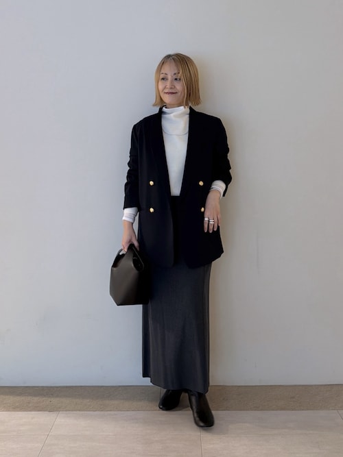 【暖かく着れる】両面起毛ピンタックナロースカート