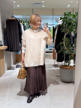 「アイテム（バングル/リストバンド）」を使った、rd_mioさん（レディース・153cm）の冬コーディネート