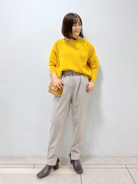 「フユコーデ」｜「アイテム（ブーツ）」を使った、rd_mioさん（レディース・153cm）の冬コーディネート