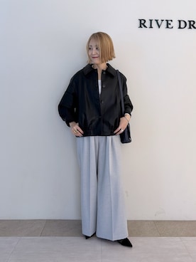 「アイテム（バングル/リストバンド）」を使った、rd_mioさん（レディース・153cm）の秋コーディネート