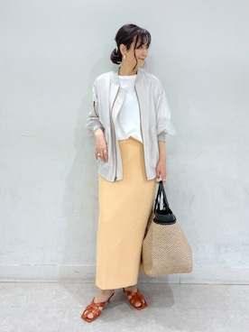 「153cm」｜「アイテム（ブルゾン）」を使った、rd_mioさん（レディース・153cm）の夏コーディネート