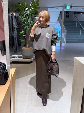 「RIVE DROITE（リヴドロワ）のアイテム（アクセサリー）」を使った、rd_mioさん（レディース・153cm）の冬コーディネート