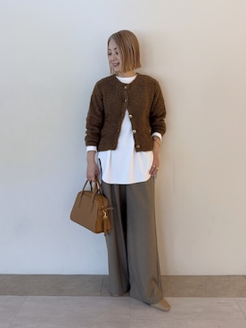 「アイテム（ボストンバッグ）」を使った、rd_mioさん（レディース・153cm）の秋コーディネート