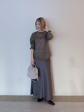 「アイテム（バングル/リストバンド）」を使った、rd_mioさん（レディース・153cm）の冬コーディネート