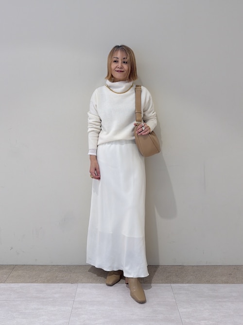 予約【万能トップス】ウール100NEWボトルネックニット