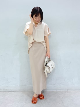 「オンオフ兼用」｜「アイテム（ブレスレット）」を使った、rd_mioさん（レディース・153cm）の夏コーディネート