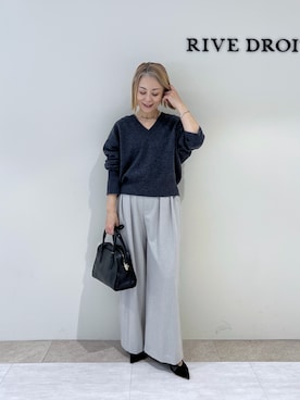 「RIVE DROITE（リヴドロワ）のアイテム（アクセサリー）」を使った、rd_mioさん（レディース・153cm）の冬コーディネート
