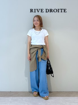 「リネンシャツ」｜rd_mioさん（レディース・153cm）の夏コーディネート