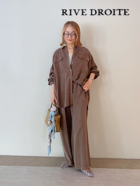 「アイテム（アクセサリー、ブラウン系）」を使った、rd_mioさん（レディース・153cm）の夏コーディネート