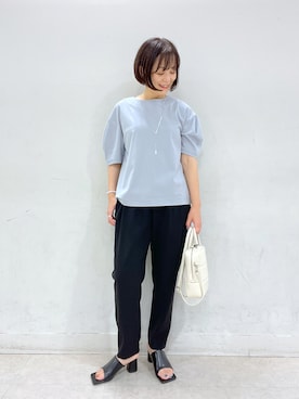 「オンオフ兼用」｜「アイテム（ブレスレット）」を使った、rd_mioさん（レディース・153cm）の夏コーディネート