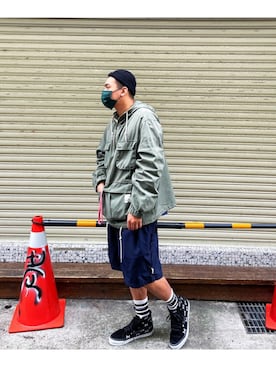 「MADNESSのアイテム（ジャケット/アウター）」を使った、Tommy.Chiuさん（メンズ・178cm）の春コーディネート