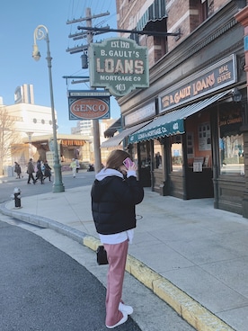 「jouetie（ジュエティ）のアイテム（ダウンジャケット/コート）」を使った、ア オ イさん（レディース・161cm）の秋コーディネート