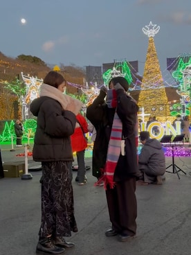 「アイテム（アームカバー）」を使った、taaaさん（レディース・161cm）の冬コーディネート