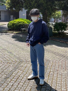 Zara ザラ のパーカーを使ったメンズ人気ファッションコーディネート Wear