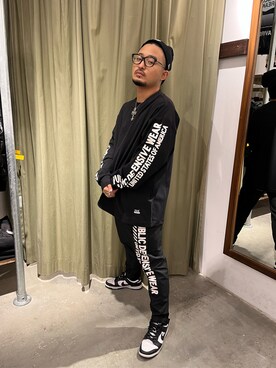 「NEW ERA（ニューエラ）の【×NEW ERA】ベーシック カフ ニットキャップ AC刺繍/BASIC CUFF KNIT CAP EMBROIDERY AC（ニットキャップ/ビーニー）」を使った、Kentaさん（メンズ・166cm）の秋コーディネート