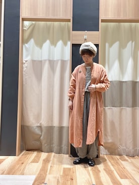 「サマンサモスモス」｜「アイテム（シャツワンピース）」を使った、fune106さん（レディース・155cm）の冬コーディネート