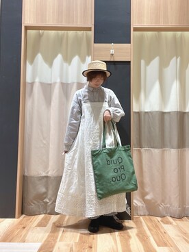 「サマンサモスモス」｜「アイテム（シャツワンピース）」を使った、fune106さん（レディース・155cm）の冬コーディネート