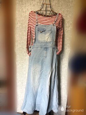 「RETRO GIRL（レトロガール）のアイテム（ジャンパースカート）」を使った、Ayumi☆さん（レディース・151cm）の秋コーディネート