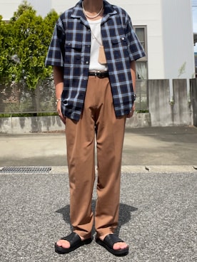 「BARENA（バレナ）のアイテム」を使った、✌️さん（メンズ・172cm）の夏コーディネート