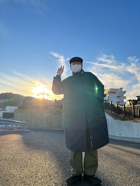 「SPINNS（スピンズ）のアイテム（ハンチング/ベレー帽）」を使った、✌️さん（メンズ・172cm）の冬コーディネート