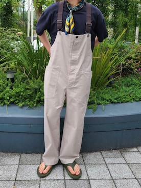 「ピクニック」｜「アイテム（オールインワン・サロペット）」を使った、✌️さん（メンズ・171cm）の夏コーディネート