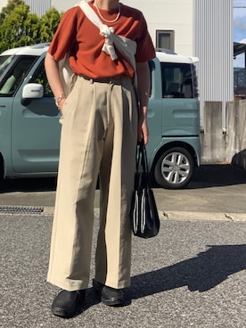 「Oriens JOURNAL STANDARD（オリエンス ジャーナルスタンダード）のアイテム（パンツ）」を使った、✌️さん（メンズ・171cm）の夏コーディネート
