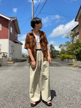 「Oriens JOURNAL STANDARD（オリエンス ジャーナルスタンダード）のアイテム（パンツ）」を使った、✌️さん（メンズ・172cm）の夏コーディネート