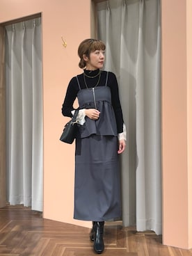 「natural couture（ナチュラルクチュール）のアイテム」を使った、あゆこさん（レディース・158cm）の秋コーディネート