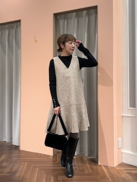 「アイテム（ワンピース/ドレス）」を使った、あゆこさん（レディース・158cm）の秋コーディネート