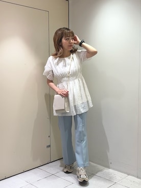 「アイテム（シャツ/ブラウス）」を使った、あゆこさん（レディース・158cm）の夏コーディネート
