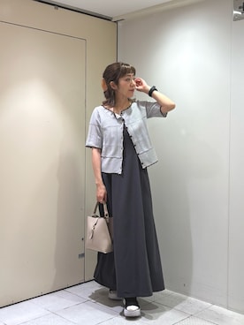 「アイテム（カーディガン/ボレロ）」を使った、あゆこさん（レディース・158cm）の夏コーディネート