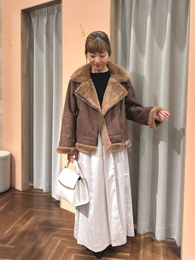 「アイテム（ブルゾン）」を使った、あゆこさん（レディース・158cm）の秋コーディネート
