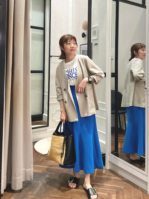 ウールストライプスカートMH109 madameH CLOSET オンラインショップ