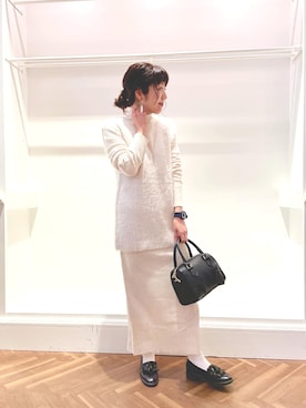 「ベスト×ワンピース」｜あゆこさん（レディース・158cm）の冬コーディネート