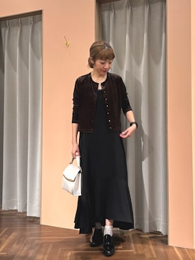 「アイテム（カーディガン/ボレロ）」を使った、あゆこさん（レディース・158cm）の秋コーディネート